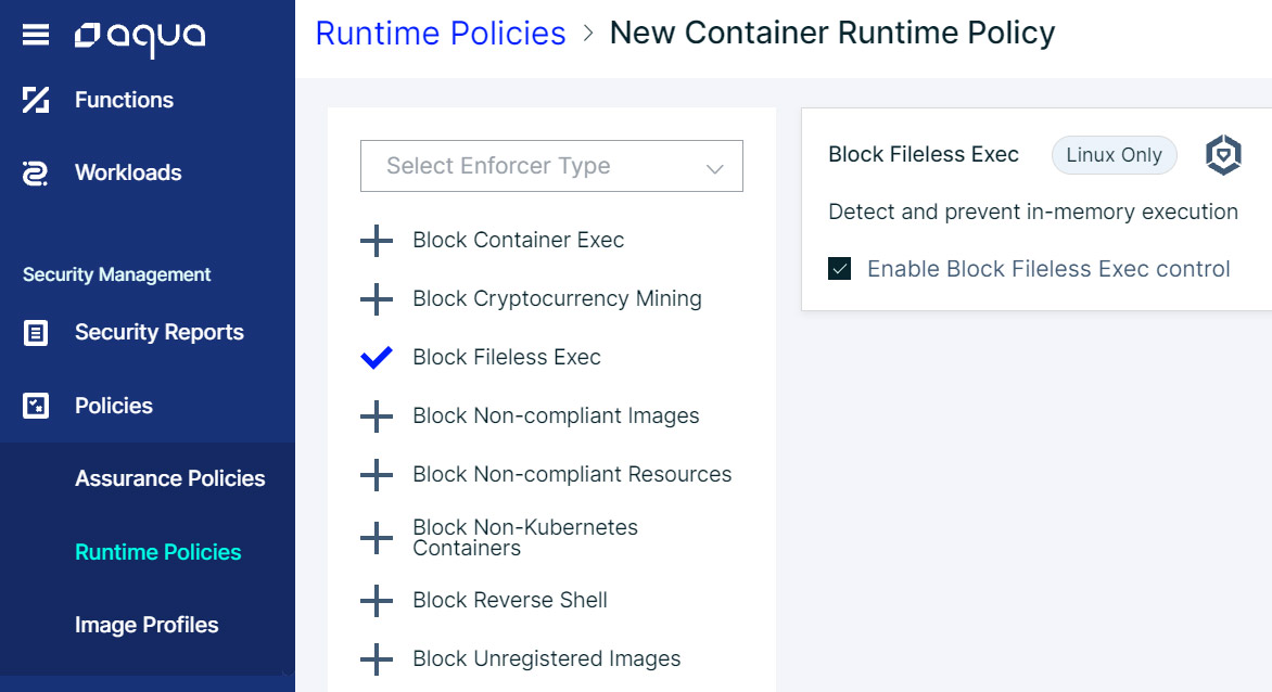 filelessexec_runtimepolicy