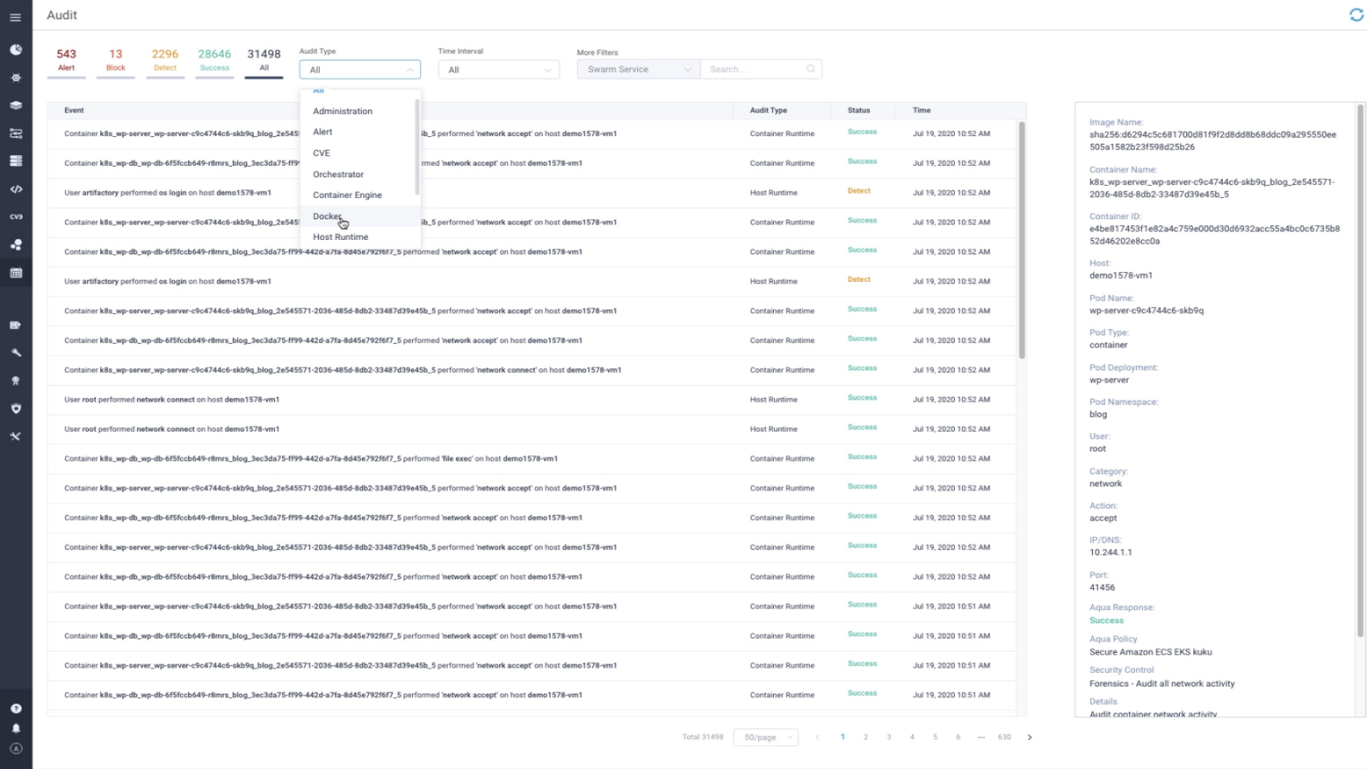 Granular Security Events Auditing